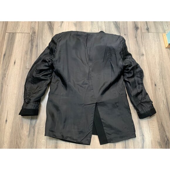 Lauren Ralph Lauren Black 43L Single Vent Two Button Camel Hair Blazer Four Butt - Picture 5 of 11